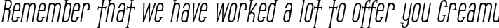 SF Gothican Condensed Oblique typography TrueType font