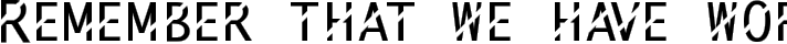 ABCThru typography TrueType font