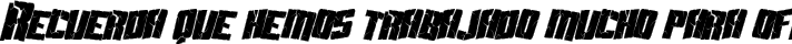 Aftershock Debris Condensed Italic fuente tipográfica TrueType TTF