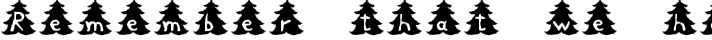 Christmas Tree typography TrueType font