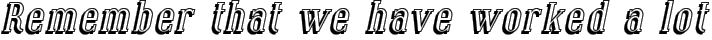 Covington Shadow Italic typography TrueType font