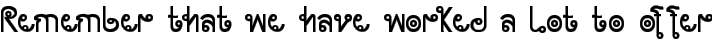 Cyclin typography TrueType font