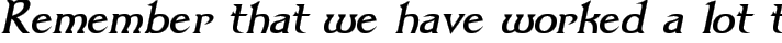 Dumbledor 1 Italic typography TrueType font