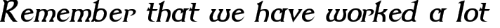 Dumbledor 2 Italic typography TrueType font