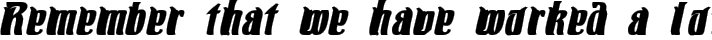 Pittoresk Bold Oblique typography TrueType font