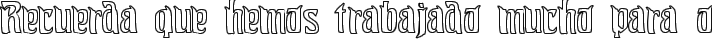 Pittoresk Hollow fuente tipográfica TrueType TTF