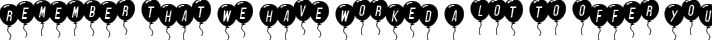 SF Balloons Italic typography TrueType font