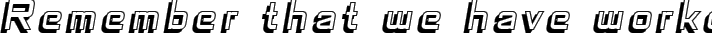 SF Fedora Titles Shadow Italic typography TrueType font
