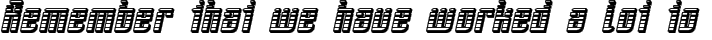 SF Piezolectric SFX Oblique typography TrueType font