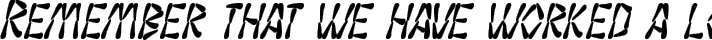 SF Wasabi Condensed Bold Italic typography TrueType font