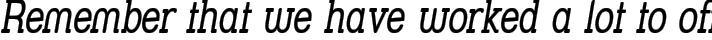 Street Slab - Narrow Italic typography TrueType font