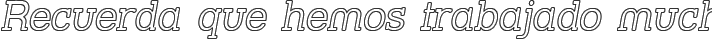 Street Slab - Outline Italic fuente tipográfica TrueType TTF
