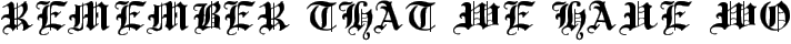 Traditional Gothic 17th c. typography TrueType font
